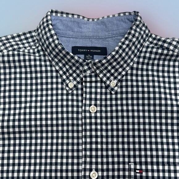 Tommy Hilfiger Other - TOMMY HILFIGER Men’s XL Blue White Checkered Dress Shirt